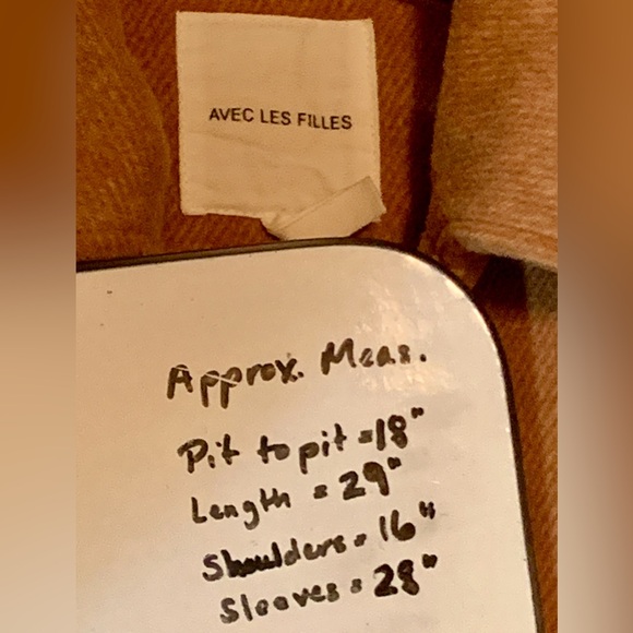 Anthropologie Avec Les Filles Lined Wool Blend Coat Toffee Size XS With pockets - Picture 12 of 12